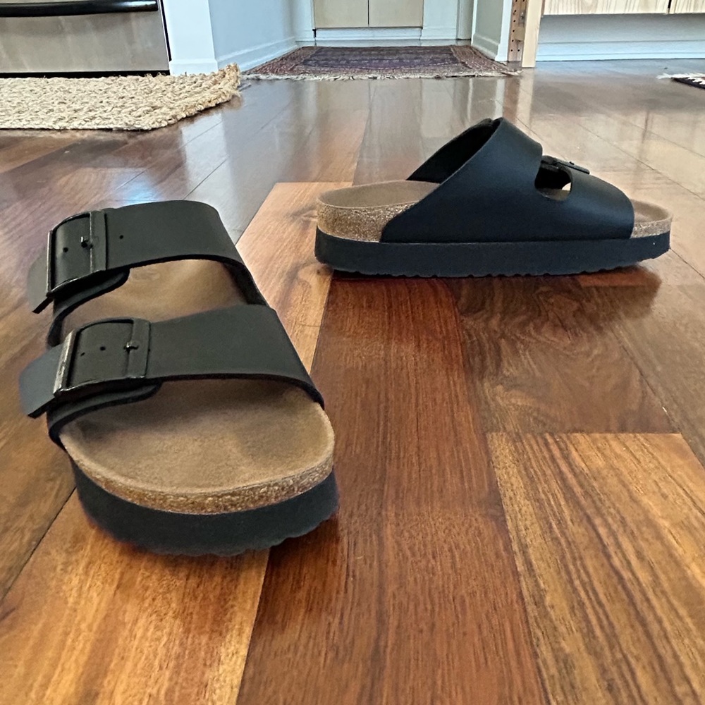 Birkenstock Papillio Platform Arizona, Vegan, Black, 39N